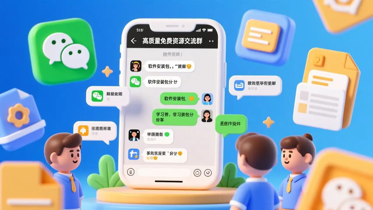 【限时免费进群】微信软件交流群，以及群分享内容展示，高质量免费资源交流群！-码小屋