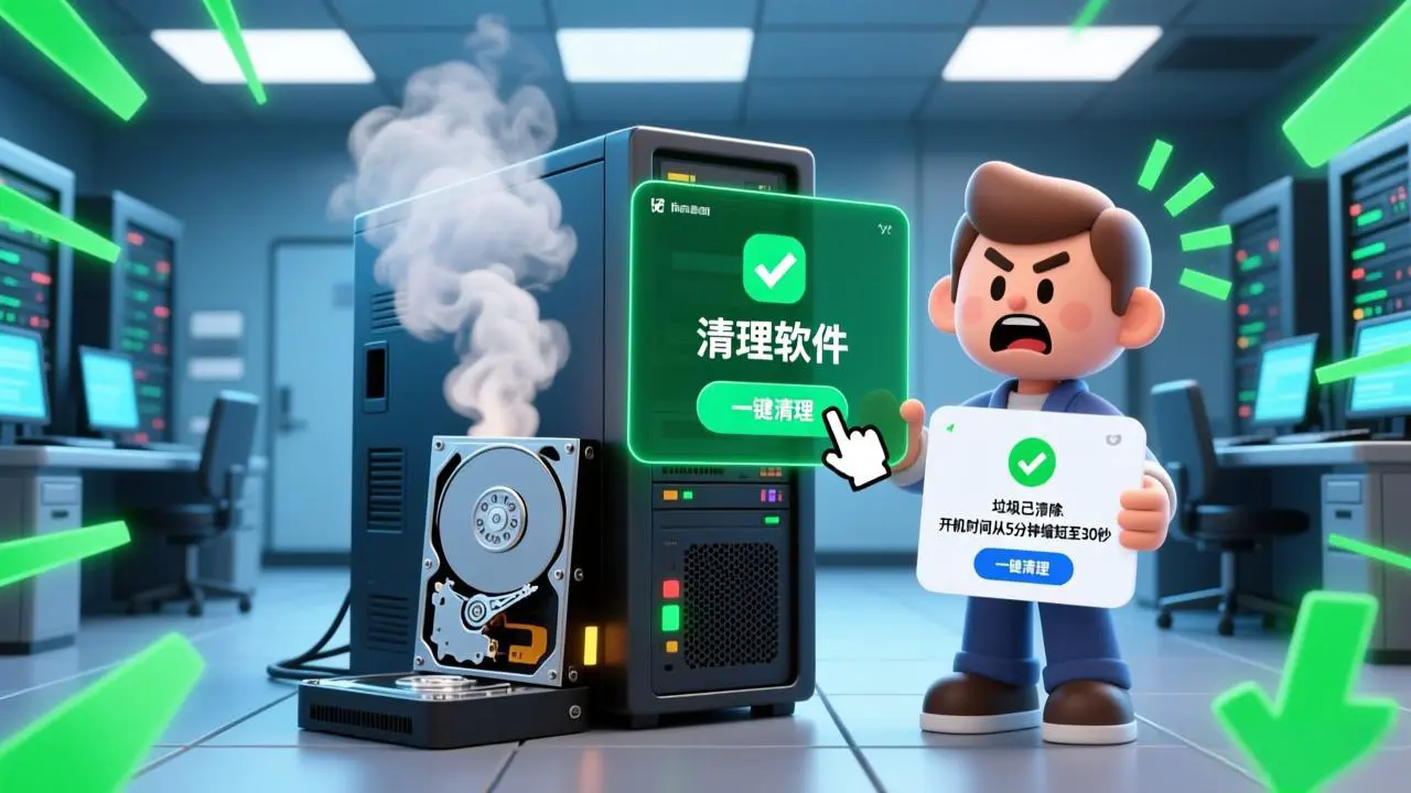 电脑硬盘垃圾多、开机慢？这款免费软件轻松搞定【M069】-码小屋