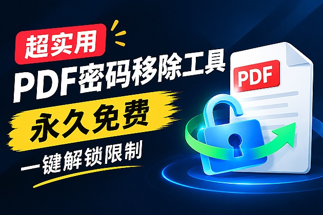 超实用PDF密码移除工具,永久免费一键解锁限制|码小屋