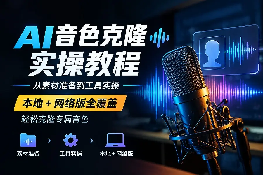 AI音色克隆实操教程:从素材准备到工具实操,本地+网络版全覆盖,轻松克隆专属音色|码小屋