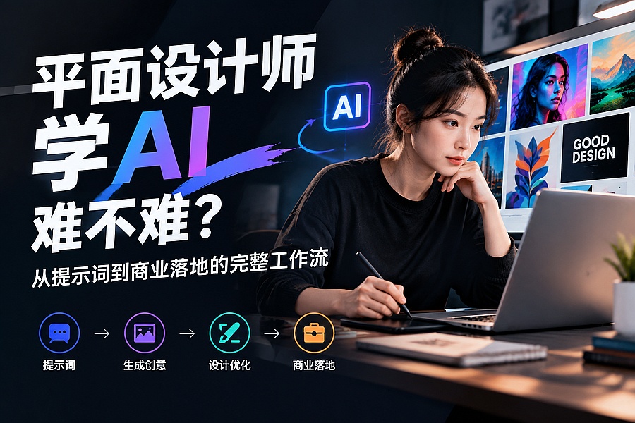 平面设计师学AI难不难?从提示词到商业落地的完整工作流|码小屋
